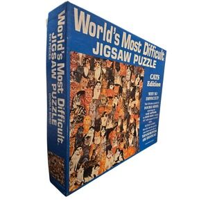 BUFFALO GAMES World's Most Difficult Jigsaw‎ Puzzle Cats Edition Double Sided